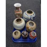 Antique and later Chinese temple jars and ginger jars,