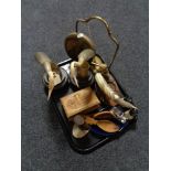 A tray of opera glasses, car ash tray,