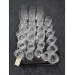 A tray of Irish crystal glass