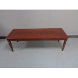 A rectangular coffee table