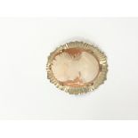 A 9ct gold cameo brooch