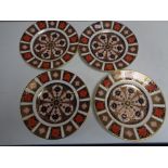 Four Royal Crown Derby Imari side plates, width 21.3 cm.