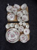 Two trays of Wedgwood Cathay tea and dinner china