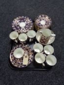 A tray of thirty four pieces of Royal Vale Imari lustre tea china CONDITION REPORT: