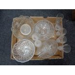 A box of glass ware