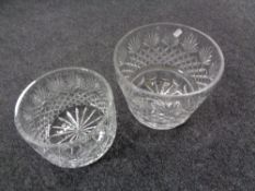 Two glass lead crystal fruit bowls