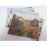 A collection of twenty two colour WW II prints - German Soldiers and military vehicles