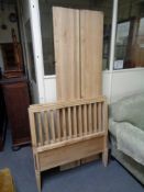 A pine 3' bed frame