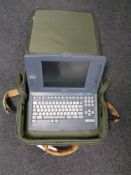 A Fujitsu Oasys LX-4500 NT personal word processor in a Worpro carry bag