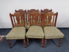 A set of six Edwardian dining chairs