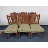 A set of six Edwardian dining chairs