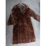 A mink fur 3/4 length coat