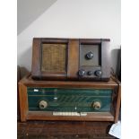 Two 20th century valve radios by Philips and Harson