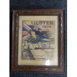 A framed colour print "Ulster 1914"