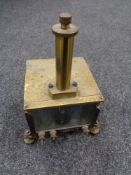 An antique brass cased electro meter