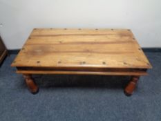 A sheesham wood coffee table