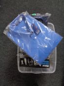A box of new gent's shirts,