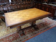 A continental oak pull out dining table