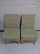 A pair of mid 20th century bedroom chairs