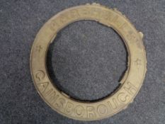 A circular cast iron plaque - Marshalls of Gainsborough