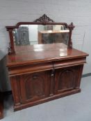 A Victorian mahogany mirror backed sideboard