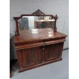 A Victorian mahogany mirror backed sideboard