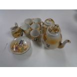 A thirteen piece Japanese eggshell tea service