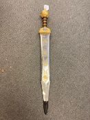 A gilt handled ornamental Roman gladius