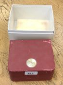 An Omega presentation red watch box only, with outer white card box.