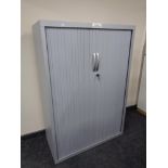 A J G Group metal shutter door stationery cabinet with keys,