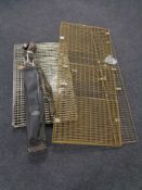 A Croft folding dog cage, spark guard,