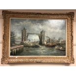 G. Bingham : Tower Bridge, London, oil on canvas, signed, framed.