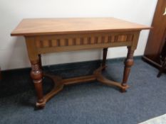 An early 20th century continental mahogany library table