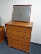 A Stag five drawer dressing chest