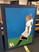 Gareth Thomas : oil on canvas depicting a rugby player 101 cm x 140 cm