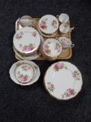 Fifty-four pieces of Royal Albert American Beauty tea and dinner china CONDITION REPORT: