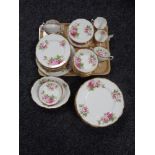 Fifty-four pieces of Royal Albert American Beauty tea and dinner china CONDITION REPORT: