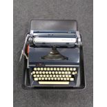 A cased Adler Gabriele 35 manual typewriter