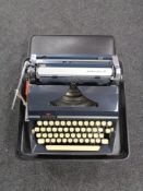 A cased Adler Gabriele 35 manual typewriter