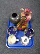 A tray of china, pair of Maling dishes,