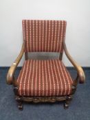 An oak armchair