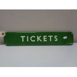 An enamelled reproduction railway door plate - Tickets
