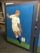 Gareth Thomas : oil on canvas depicting a rugby player 101 cm x 140 cm