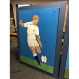 Gareth Thomas : oil on canvas depicting a rugby player 101 cm x 140 cm