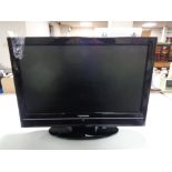 A Toshiba 19 inch LCD TV / DVD with remote