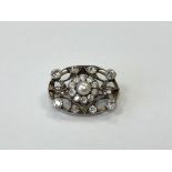 A fine Victorian natural pearl and diamond brooch,