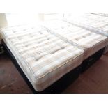 A Dura beds zip-link 6' divan (un-links to make 2 x 3' divans)