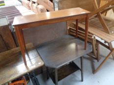 An Edwardian occasional table and a small table
