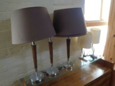 Nine contemporary table lamps (9)