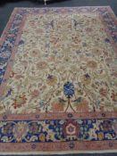A large fringed Persian carpet CONDITION REPORT: 374cm by 280cm.